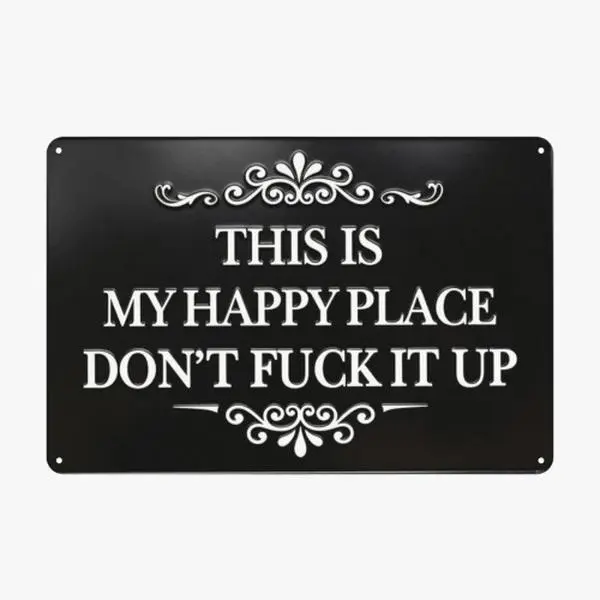 Vintage Black Aluminum Metal Sign 12x8in/16x12in - Funny Sassy Quote Aluminum-Based Novelty Home Sign, Easy-Mount Rustic Wall Art Decor for Bedroom, US Local Shipping Dad Gift, Aluminum-Based Home Signs, Novelty Home Signs Home Office Decoration