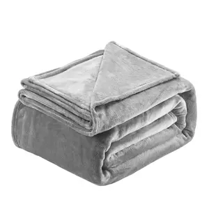 VEVOR King Size Blanket 108 x 90 inches Lightweight Throw Blanket for Bed Grey