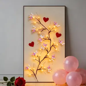 54/30LED Butterfly Vine Light, USB Warm Light Butterfly Branch Light, Bendable Butterfly Vine Light, DIY, 8 Modes, DIY, Suitable for Bedroom, Living Room, Wall, Wedding Atmosphere Decoration Lights, Indoor Light String, Holiday Decoration Lights