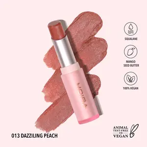 MOIRA | Signature Lipstick (013, Dazzling Peach) | Creamy Lightweight Lipstick with Glossy Shine, Non-Sticky Finish | Infused with Mango Butter & Squalane for Hydrating Comfort