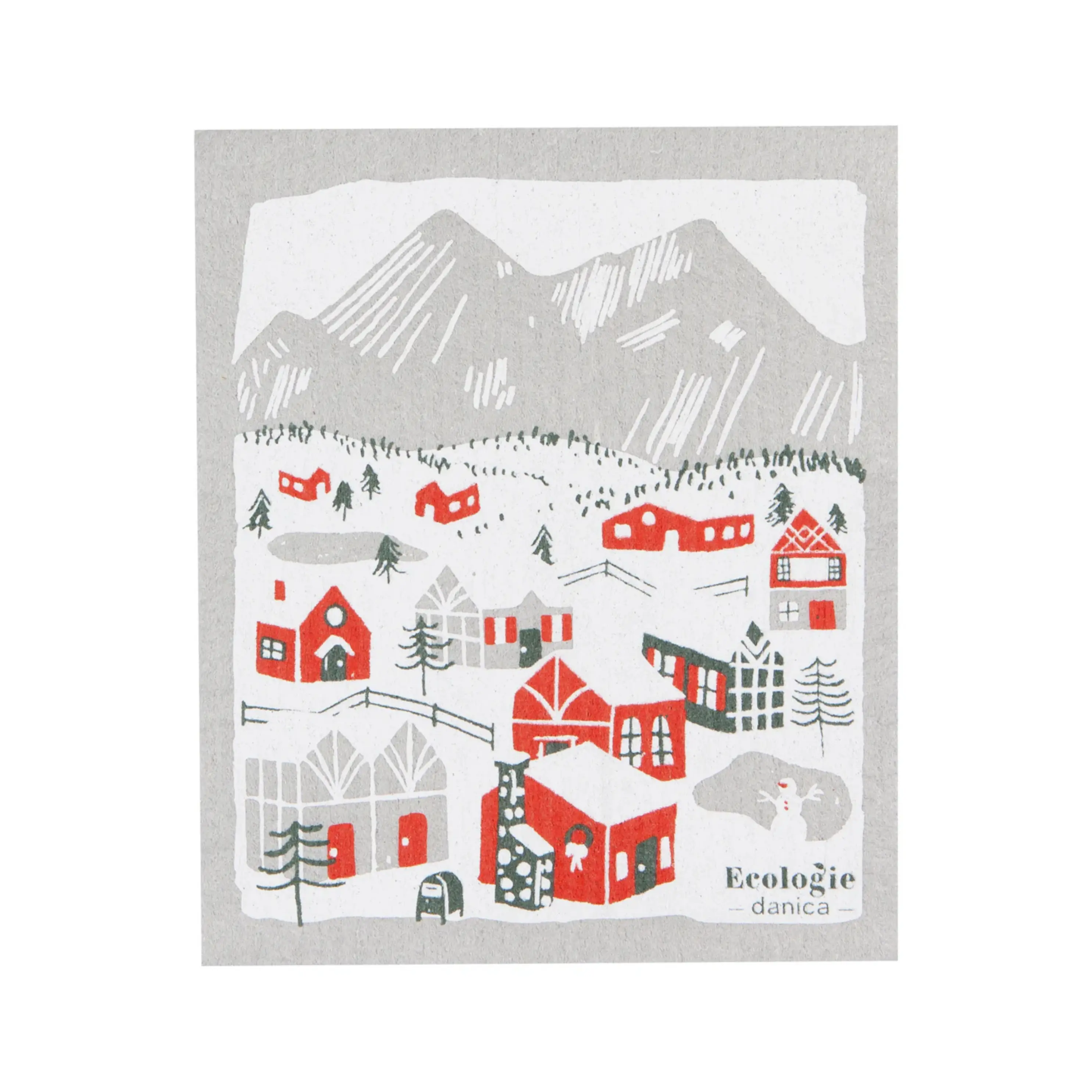 Swedish Sponge Cloth - Snowy Village