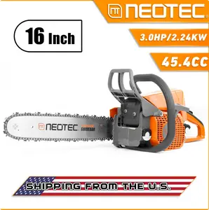 NEOTEC 45.4cc Gas Chainsaw NS846 Powerhead 16 Inch Guide Bar & Chain 3.0HP 2.24KW Compatible with MS250 MS230 MS210 025 023 025 Chainsaws