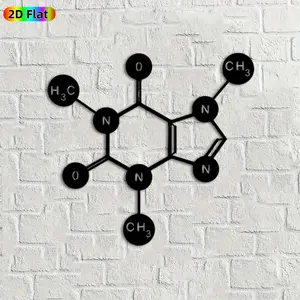 1pc Molecular Structure Metal Wall Art,Molecular Statue Mural, Ideal Gift for New Year, Easter, Chemistry Enthusiasts, Rust-Resistant Metal Wall Decor Wall Sculptures, Perfect for Lab Wall & Home Fence, Unique Science-Inspired Decor