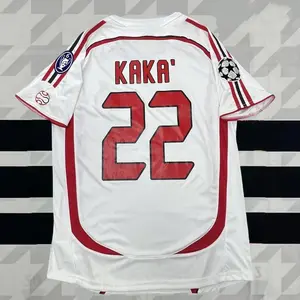 0607 Away Retro White No.22 ShortSleeved Soccer Jersey