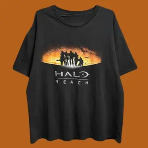 Vintage 2010 Microsoft Halo Reach Promo T-Shirt, Y2K Gaming Graphic Tee - Vintage Graphic Tee – Unisex S-3XL – Menswear & Womenswear – Streetwear Tops – Casual Cotton Crewneck Shortsleeve T-shirt - Trending TikTok