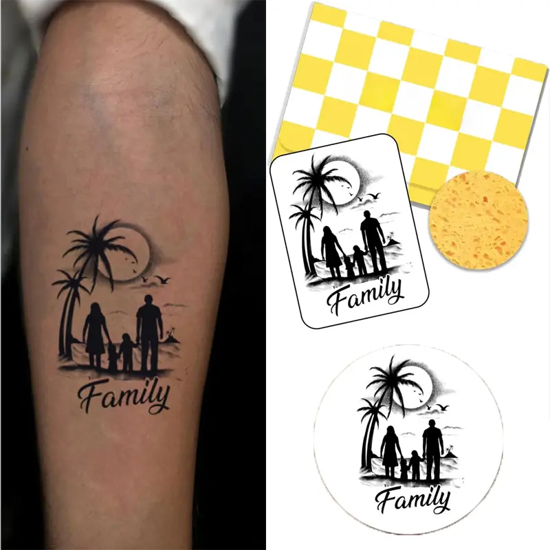 Herbal Semi-Permanent Temporary Tattoos, Realistic Waterproof Long Lasting Tattoo Stickers, Natural Skin-Friendly Temporary Tattoos for Men Women, Easy Apply Trendy Designs with Gift Box