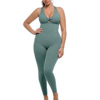 Racerback Jumpsuit-Slate Green