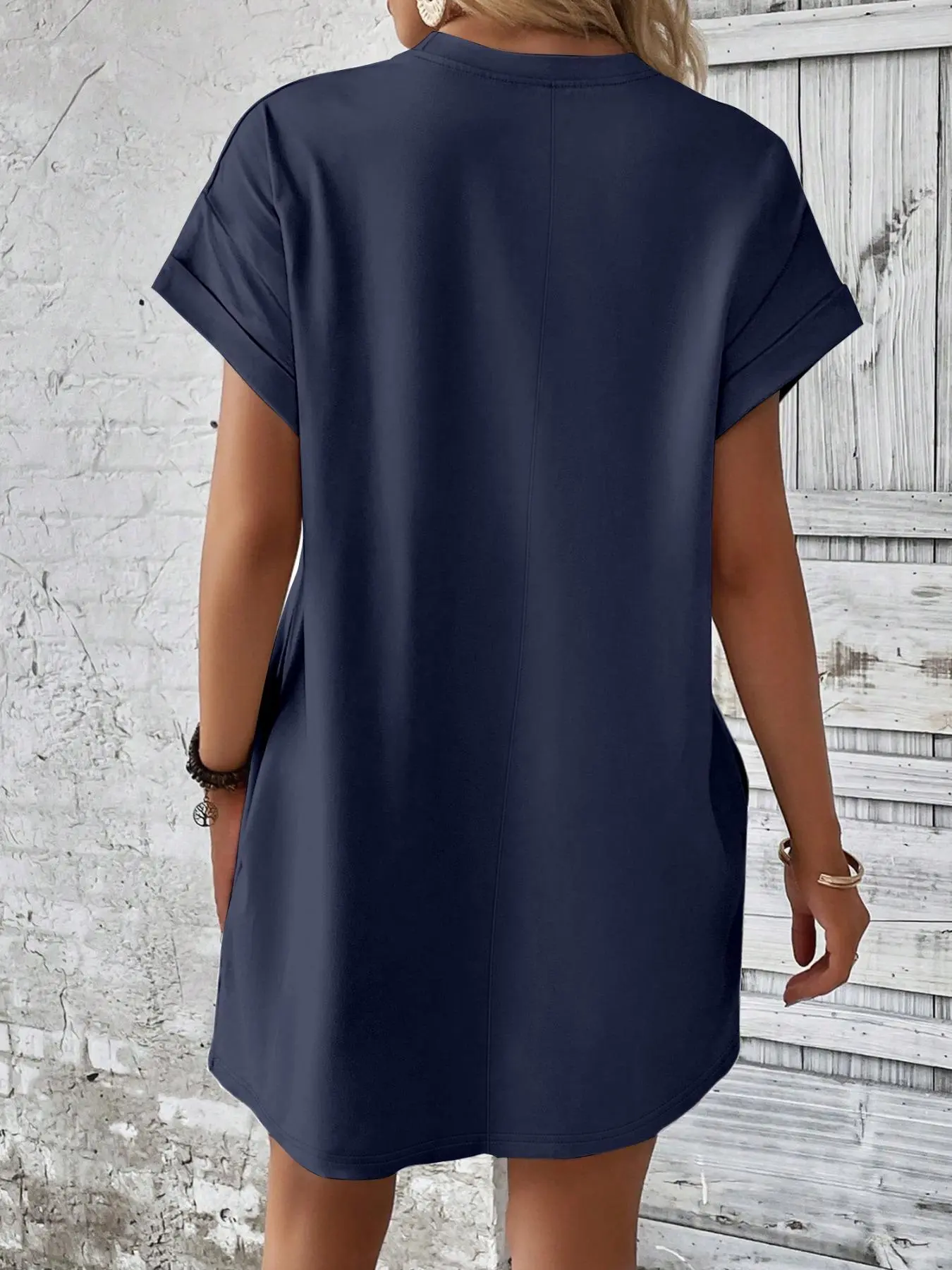 Women's New York Print Side Pocket Tee Dress, Casual Vintage Short Sleeve T-shirt  Dress for Spring & Fall, Ladies Clothes for Daily Wear - TikTok Shop