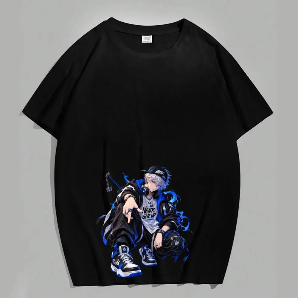 Anime T-Shirt for Men – Black short-sleeve shirt with anime character design. Casual style and comfortable fit. Perfect for everyday wear. Love Menswear