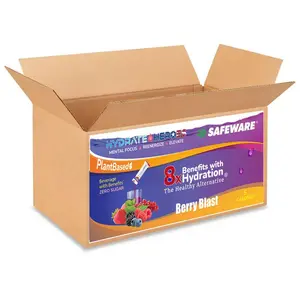 Hydrate Heroes Hydration Powder Berry Blast, 1000 Individual Powder Sticks Plant Based Low Sodium 8X Hydration Benefits Zero Sugar