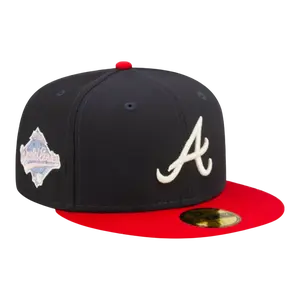 New Era Atlanta Braves Pop Sweat Men Fitted Hat Navy