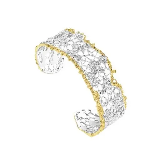 Silver trim gold, medium