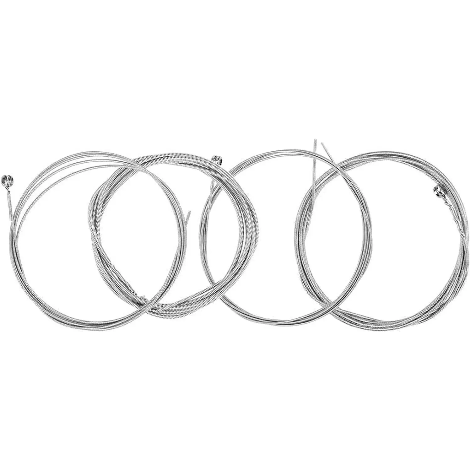 Nickel-Plated Steel 4-String Electric Bass Strings Set - 1 Pack, 046-100 Gauges, 1mm, 1.4Mm / 0.06Inch, 2Mm / 0.08Inch, 2.5mm, Ball End