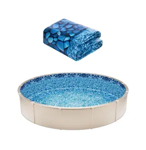 8ft Round Above Ground Pool Liner - Overlap Liner, Standard Vinyl, Up to 54" Wall Height - for Steel Sided Pools 54 inch Round 8 ft