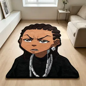 Cool and Dirty Braided Youth Alien Carpet American Retro Cartoon Plush Floor Mat Living Room Bedroom Anti slip and Wear resistant Foot Mat Trendy and Cool Street Atmosphere Decorative Mat Suitable for Ins/Hip Hop Home Decoration Cool Rugs