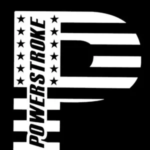 Powerstroke P American Flag Design High-Quality Automotive Parts for Trucks and SUVs