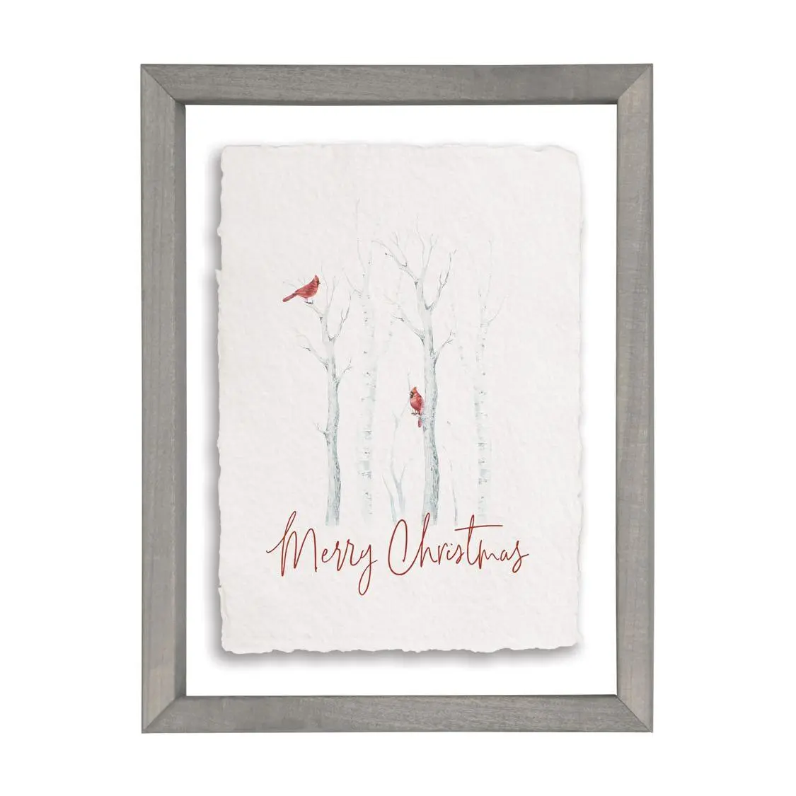 Merry Christmas Cardinals Floating Frame Art