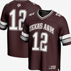 #12 Texas A&M Aggies GameDay Greats Lightweight Collegiate Football Fashion Jersey - Maroon