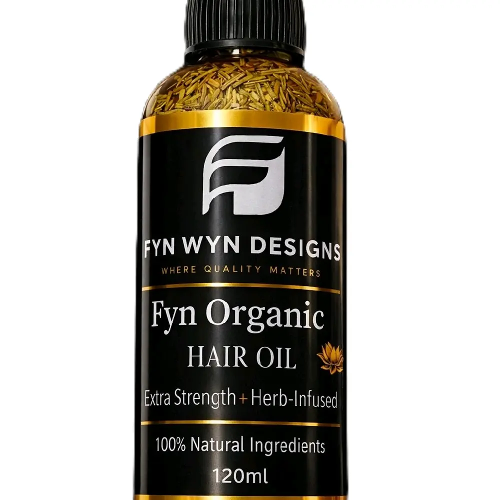 Fyn Organic Hair Oil - Moisturizing Natural Treatment with Anti-Hair Loss Benefits