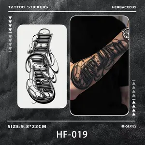 Carpe Diem Temporary Tattoo Stickers, Waterproof Long-Lasting 7-15 Days, Half-Permanent Herbal Tattoos, Unisex Fake Tattoos for Arms, Legs, Back