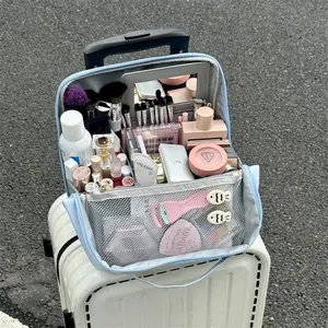 Waterproof Large Capacity Portable Makeup Bag, Travel Cosmetic Bag, Hangs on Luggage, High-Quality with Pockets and Zipper Closure, Travel & Daily Use Washbag