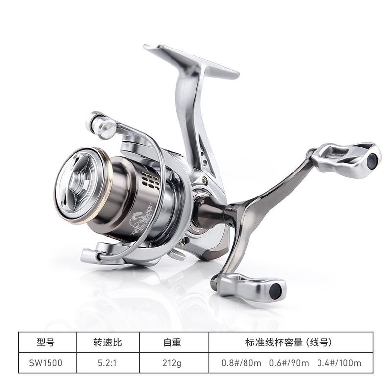 Luya spinning wheel Stella double rocker arm fishing wheel long throw fish wheel Chromium Casting Fishing Reel