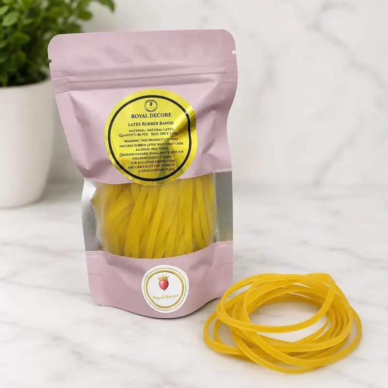 Latex Rubber Bands , size 100x3 mm, 80 pcs