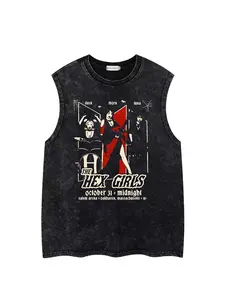 Men Women Summer Casual Graphic Tee, Sleeveless Fitted Long Top, Trendy Streetwear Design, Perfect for Daily Wear & Stylish, Tank Tops Workout