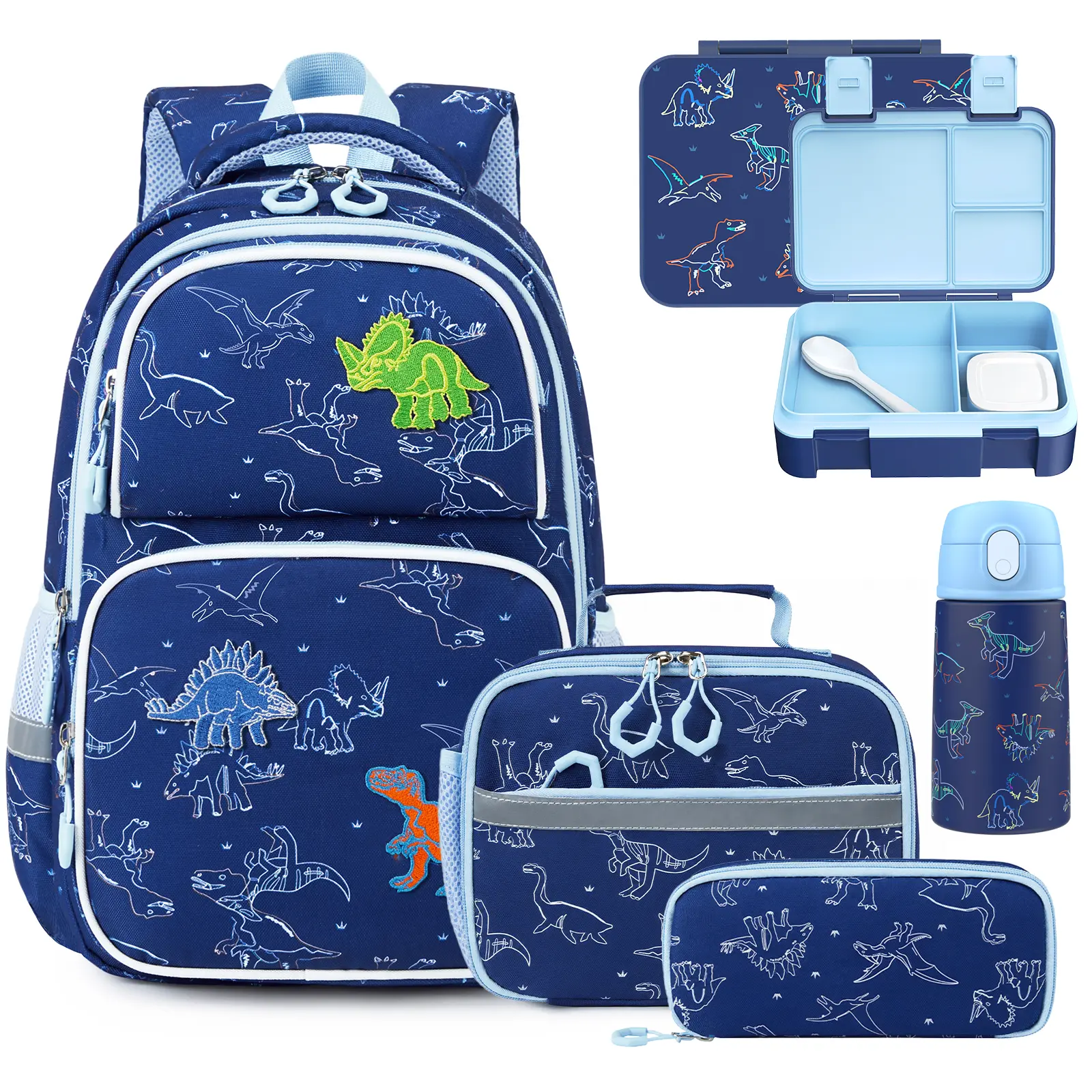 SIMILOVE Kids Backpack for Girls 4-8, Cute 3D Strawberry Toddler Backpack with 34oz Lunch Box, 13oz Water Bottle, Insulated Bag, Pen Case & Utensils, Bookbag for Preschool Kindergarten Elementary