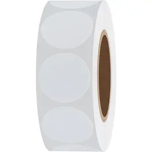 1000Pcs 1 Inch White Circle Dot Sticker Round Coding Labels Yard Sale Stickers Garage Sale Price Sticker Self-Adhesive Stickers for Classroom Office Marking Inventory Organizing Moving (White)