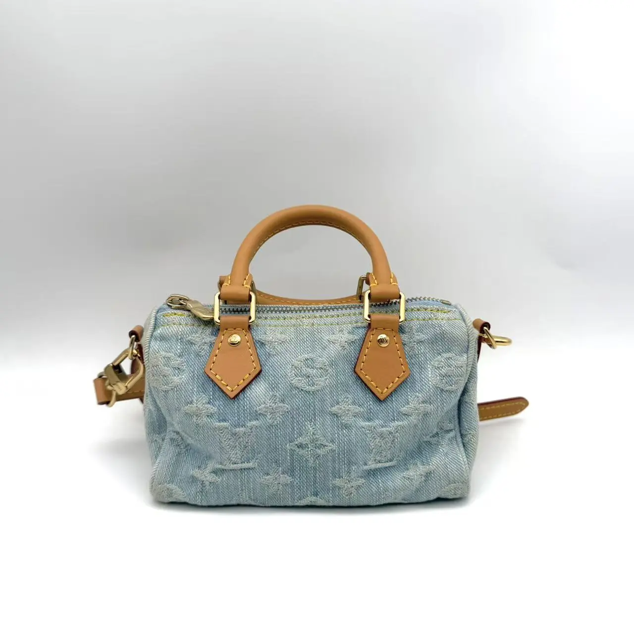 Pre-owned Louis Vuitton RL1 Monogram Denim Speedy Nano 24162256