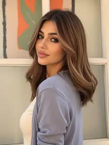 Women's Medium-Length Curly Synthetic Hair Wig, Natural Daily Style, No Bangs Design, Perfect for Women, Ideal for Everyday Wear, Convenient Wigs, Natural Looking Wigs