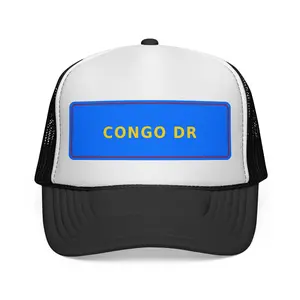 Congo DR Patch Trucker Cap | Blue Yellow Flag Name