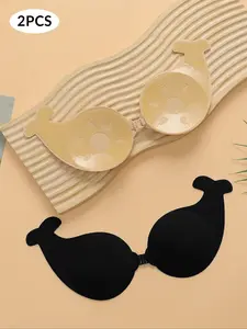 Women's Invisible Bra Cups Set ( + ), Self-Adhesive Sponge Bras, Silicone Swimwear Pads, Nipple Covers & Chest Stickers