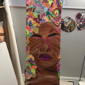 Original acrylic painting 16x40 - What I Chose Not To See