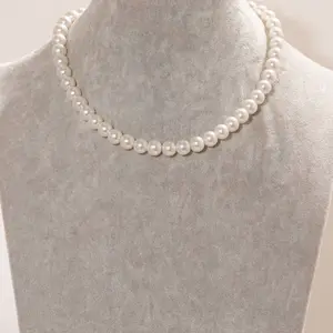 1pc Pearl Necklace, Elegant And Minimalistic Choker With Timeless Design kayla  necklaces