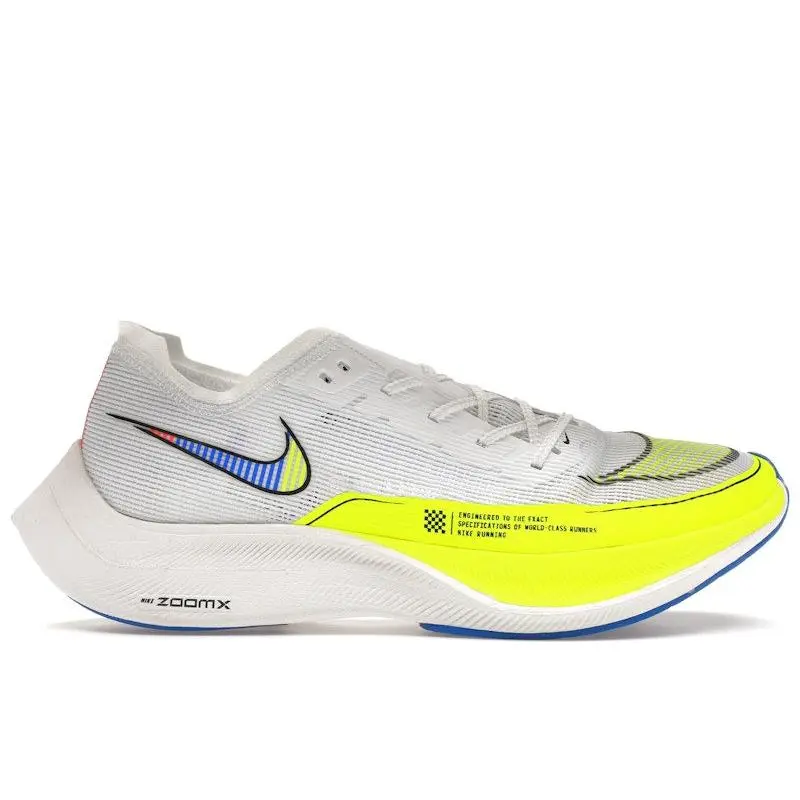 Nike Men's ZoomX Vaporfly Next% 2 White Volt Racer Blue Running Shoes, from StockX