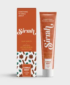 Sirrah's CinnaMINT Toothpaste – Fluoride-Free Cinnamon & Mint, Gum Health Formula (2 x 3.5 oz) (2-Pack)