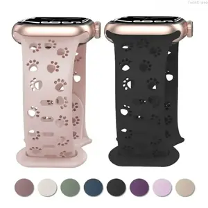 Dog Paw Silicone Apple Watch Band, Cute Soft Strap Compatible with Apple Watch Series and Ultra, Comfortable Flexible Wristband for Everyday Wear and Casual Style