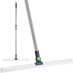 SUGARDAY Floor Squeegee with Extra Long Handle for Concrete Floor and Tile Cleaning