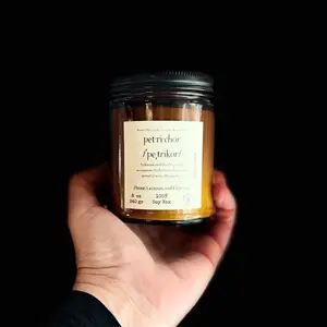 Petrichor, wooden wick, soy wax candle, storm candle Decor Household Scent Ornaments