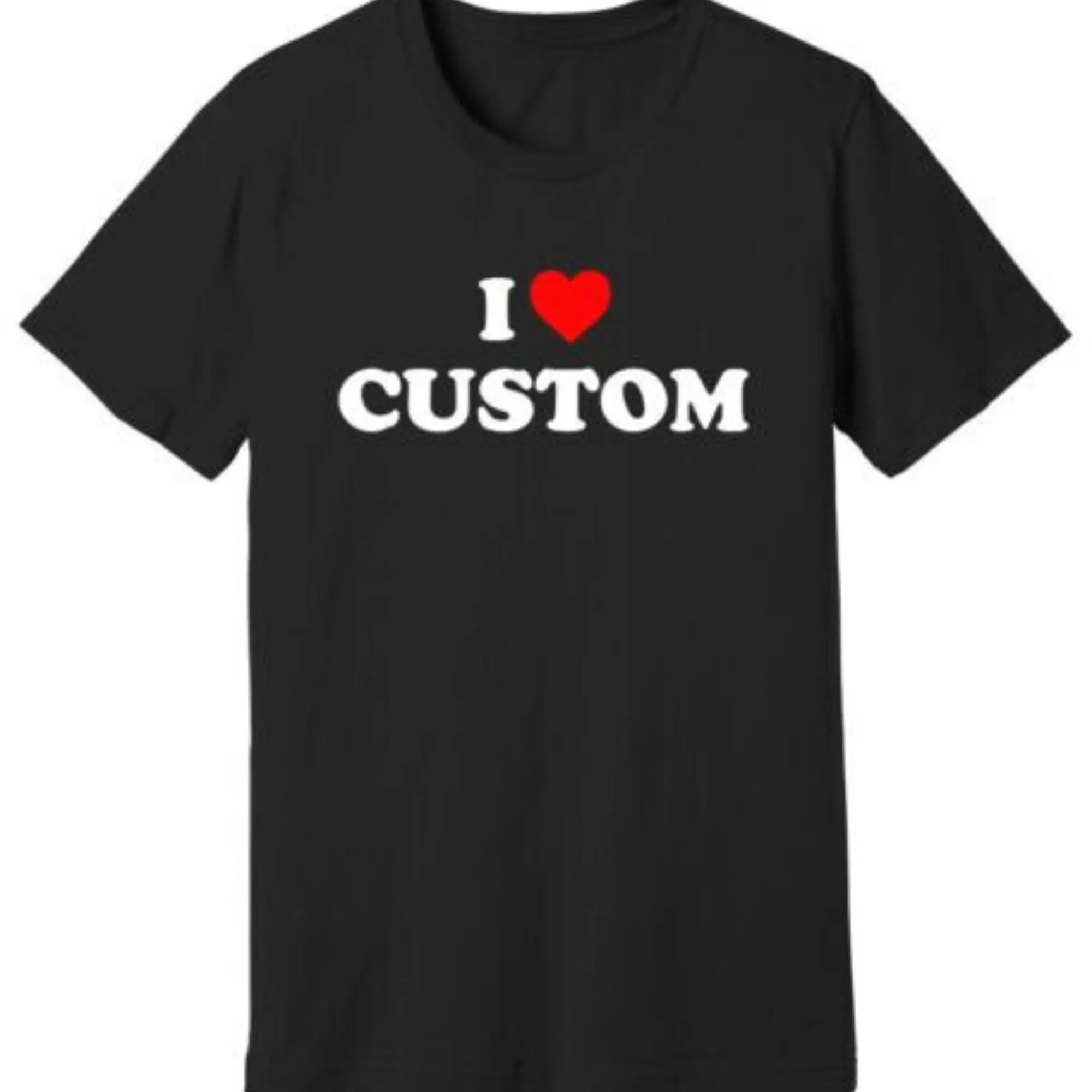 Unisex Personalized 'I Heart' Graphic T-Shirt, Casual Comfortable Round Neck Top in Lightweight