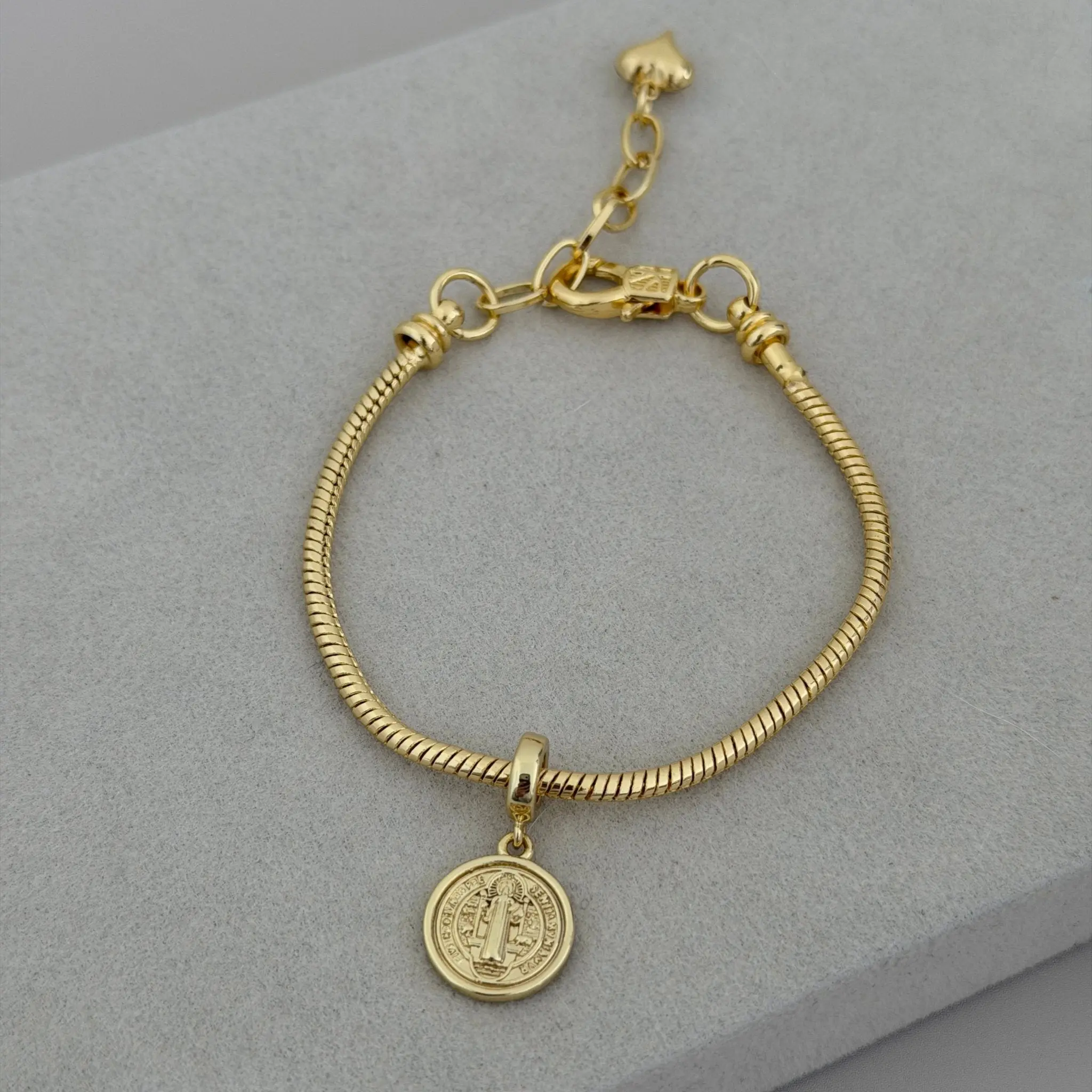 Saint Medallion Charm Bracelet