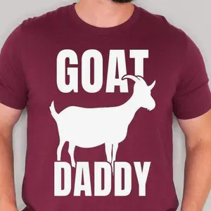 Goat Daddy Shirt, Funny Fathers Day Gift For Dad, Goat Dad Graphic Tee, Farm Animal Lover T Shirt For Men JZO