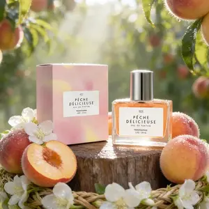 Sweet Peach Ladies' Perfume, Fresh Juicy Peach & Soft Vanilla Scent, Fruity Sweet Scent, Spring Jasmine Encounter, Floral Fruity Fragrance, Long-Lasting Fragrance