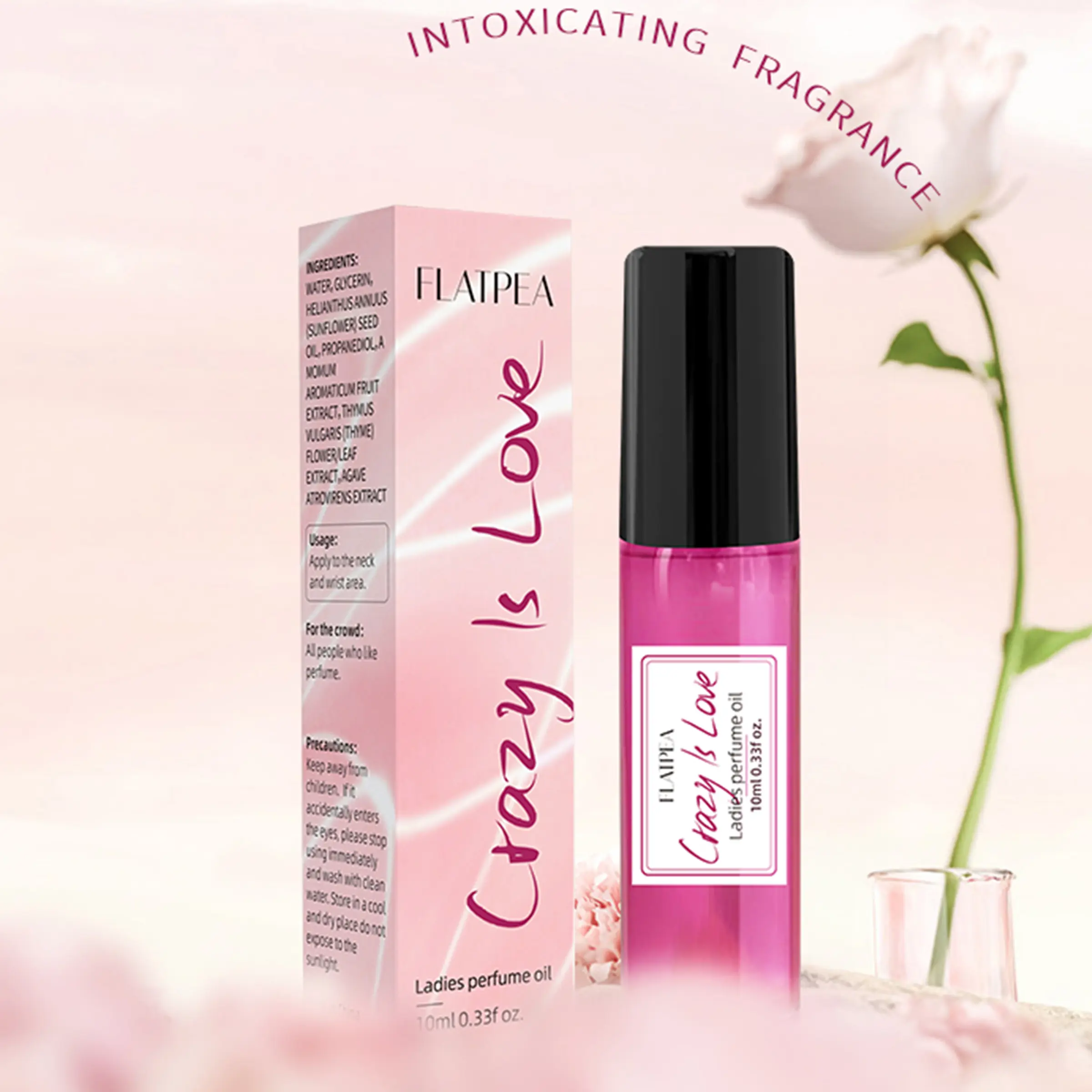 10 mL Women's Feromon Dragon Water Rollerball Perfume, Long-Lasting Floral Essence Fragrance Elegant Floral Scents Rollerballs with Elegant Design, Perfect Gift for Her