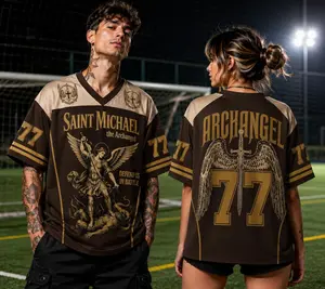 Saint Michael Archangel Custom Sports Jersey, Personalized Number 77 Catholic Shirt