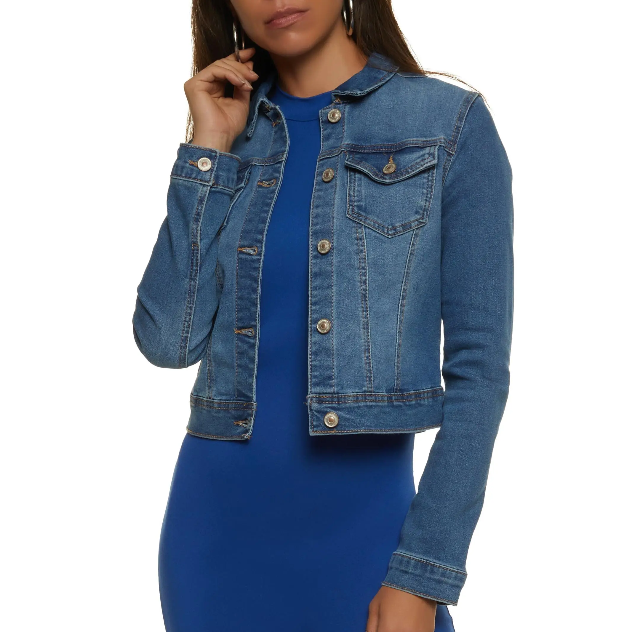 WAX Long Sleeve Denim Jacket