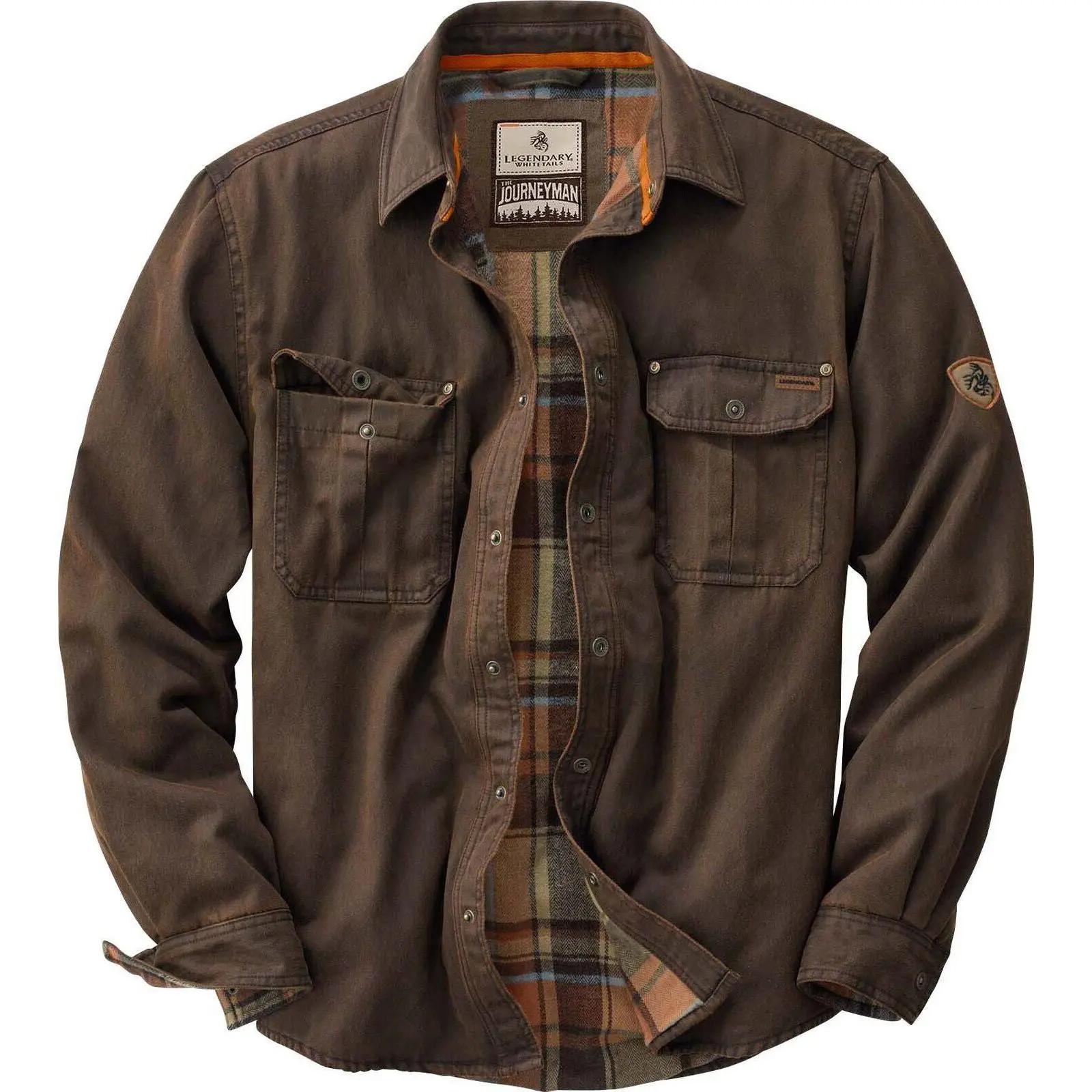 Legendary Whitetails Men's Journeyman Flannel-Lined Cotton Suede Shell Pockets Long-Sleeve Shirt Jacket, Mensfashion Tops & Coats for Men Legendary Whitetails Men's Journeyman Flannel-Lined Cotton Suede Shell Pockets Long-Sleeve Shirt Jacket, Mensfashion Tops & Coats for Men