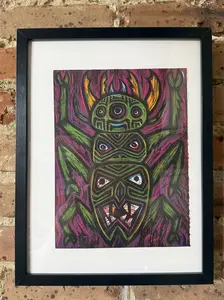 Totem Beetle  Limited Edition Woodcut Print TikTokShop Exclusive